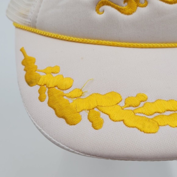 Vintage Ozarkland Snapback Trucker Hat Cap Mesh Rope Scrambled Eggs Polyester - Picture 7 of 13